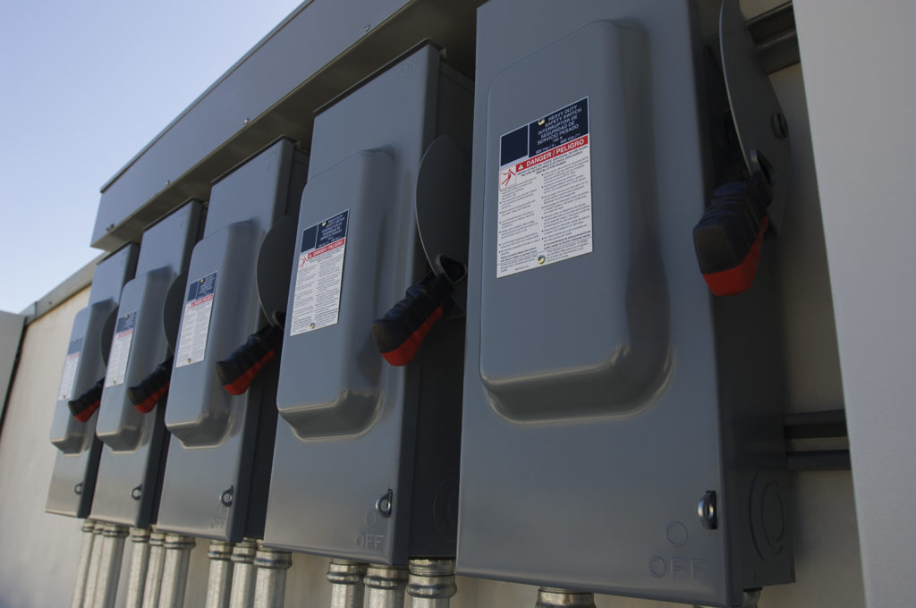 Electrical Breaker Boxes at Solar Power Plant